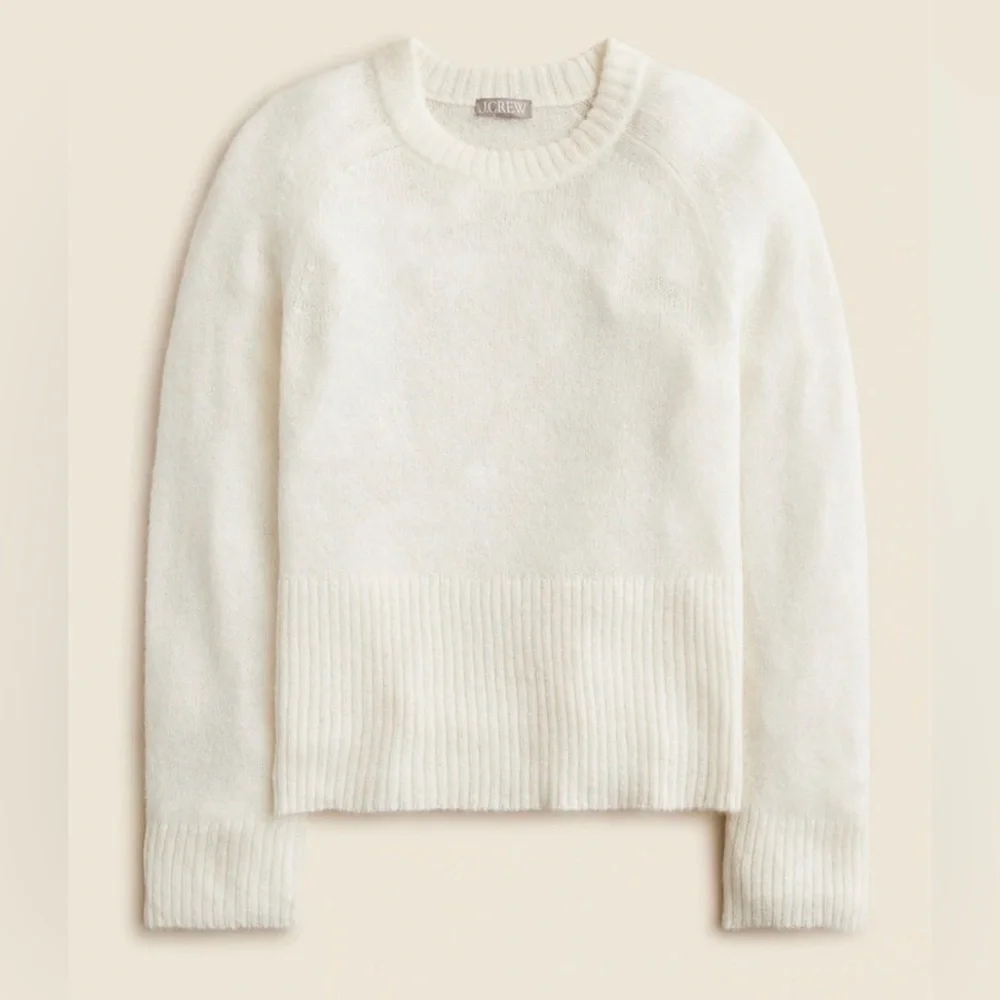 J.Crew High Rib Pullover Sweater in Wool Blend, Size S